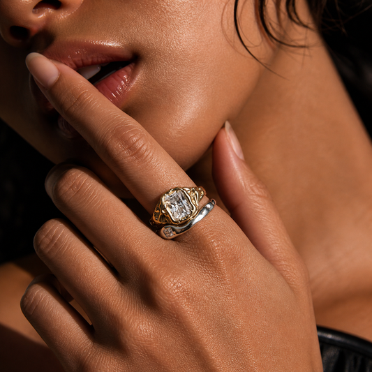 Heirloom Dual Toned Ring Set of 2