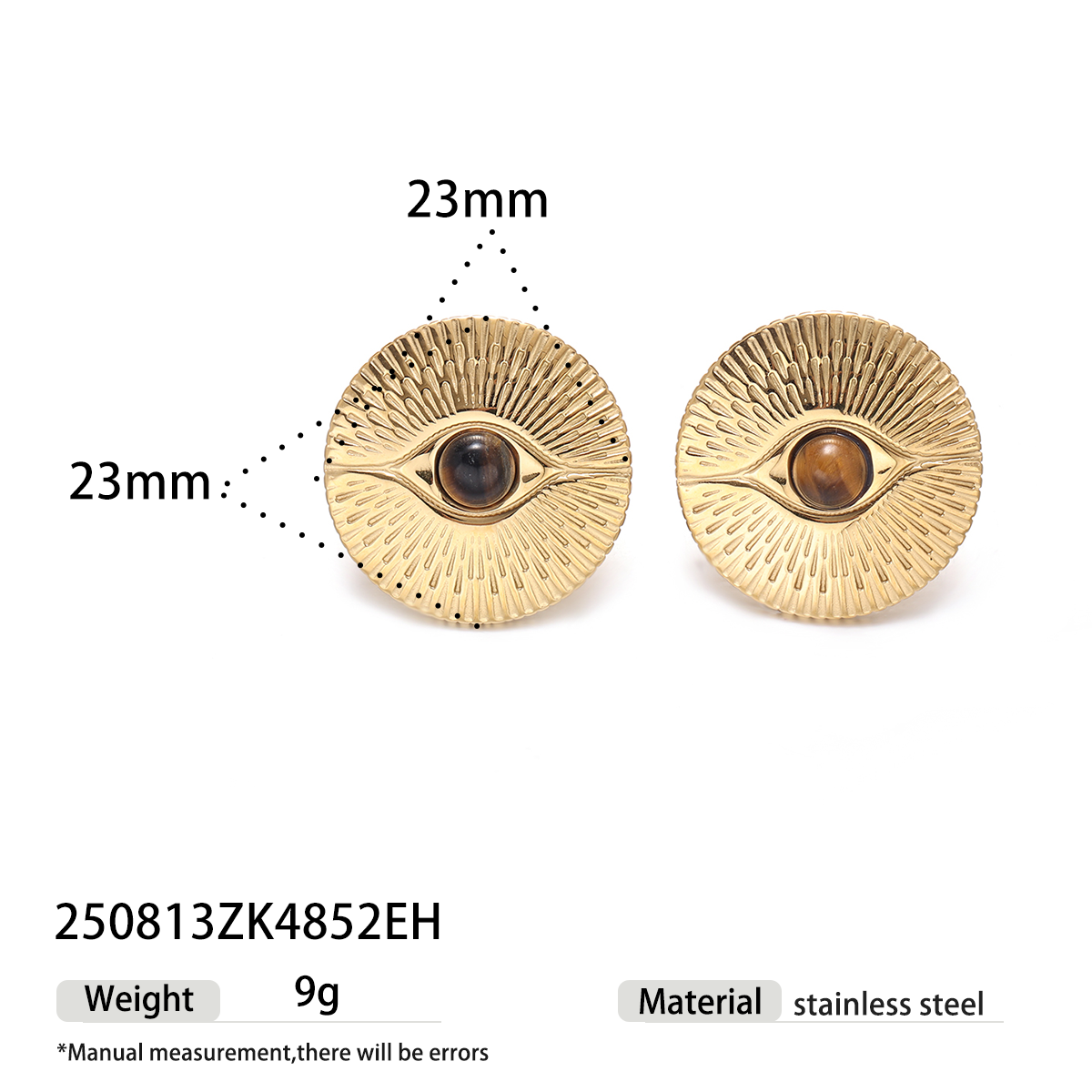 Witness Tiger Eye Stud Earrings
