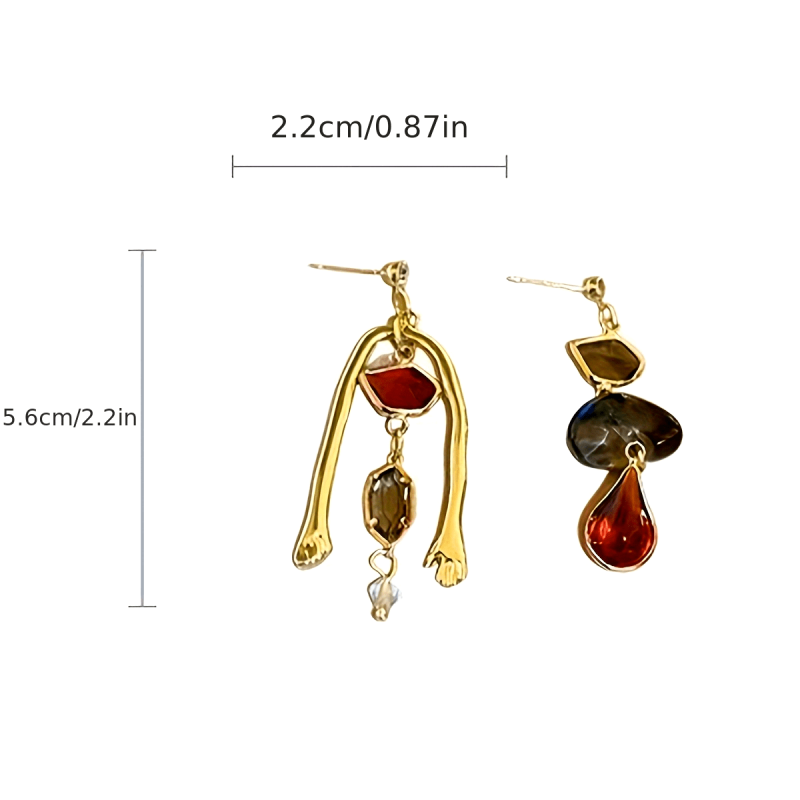 Wabi Sabi Asymmetrical Stud Earrings
