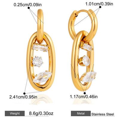 Limited Ed Detachable Diamond Hoop Earrings