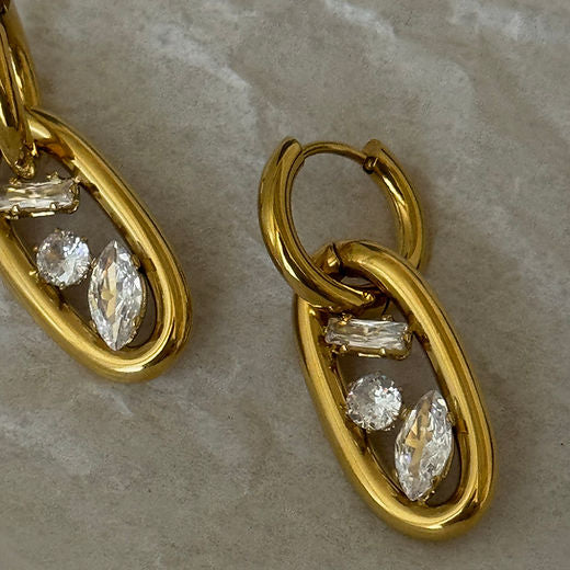 Limited Ed Detachable Diamond Hoop Earrings
