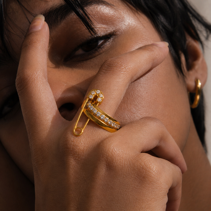 Pinned & Polished Stackable Ring