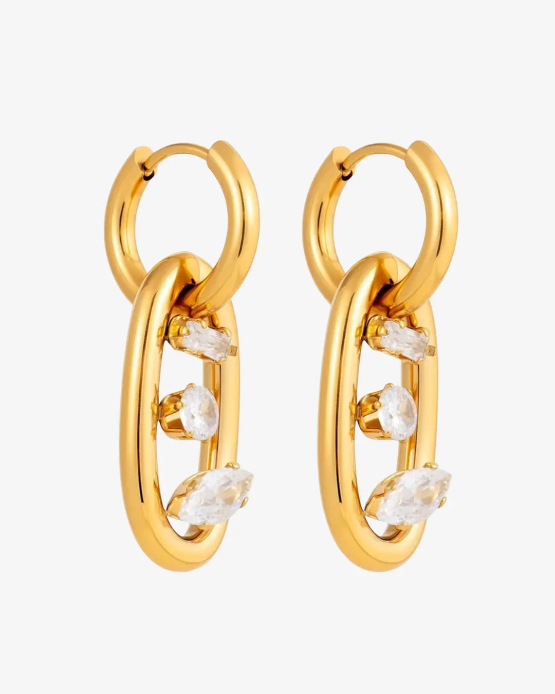 Limited Ed Detachable Diamond Hoop Earrings