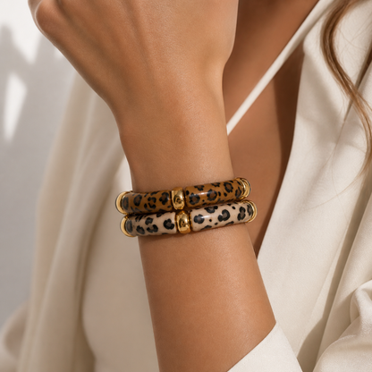 Wild Side Acrylic Bangle Set of 2