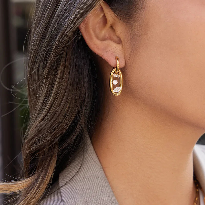 Limited Ed Detachable Diamond Hoop Earrings