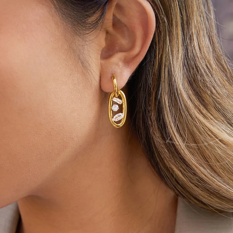 Limited Ed Detachable Diamond Hoop Earrings