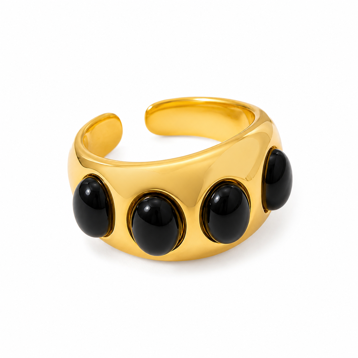 Power Play Black Stone Ring