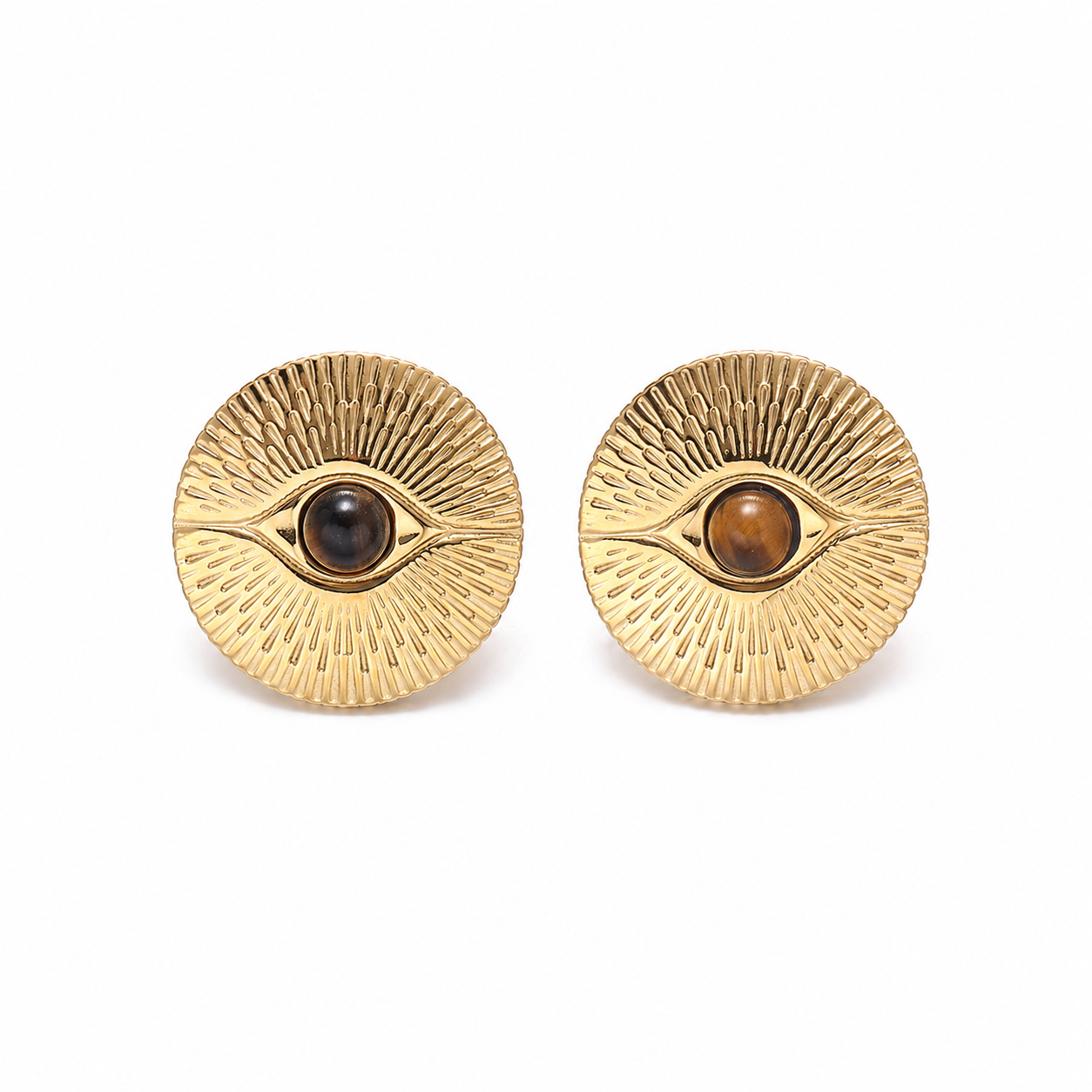 Witness Tiger Eye Stud Earrings