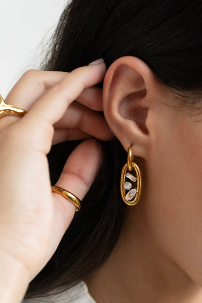 Limited Ed Detachable Diamond Hoop Earrings
