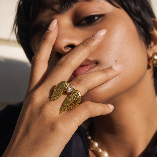 Heaven Sent Gold Wing Ring