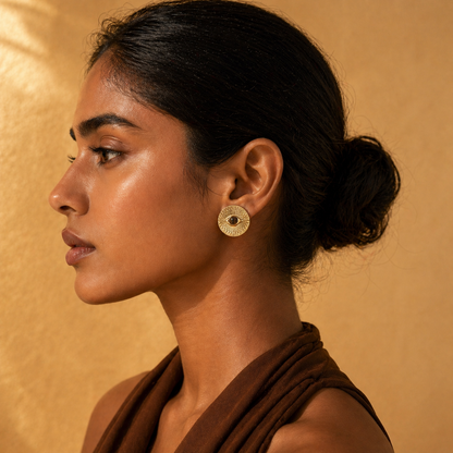 Witness Tiger Eye Stud Earrings