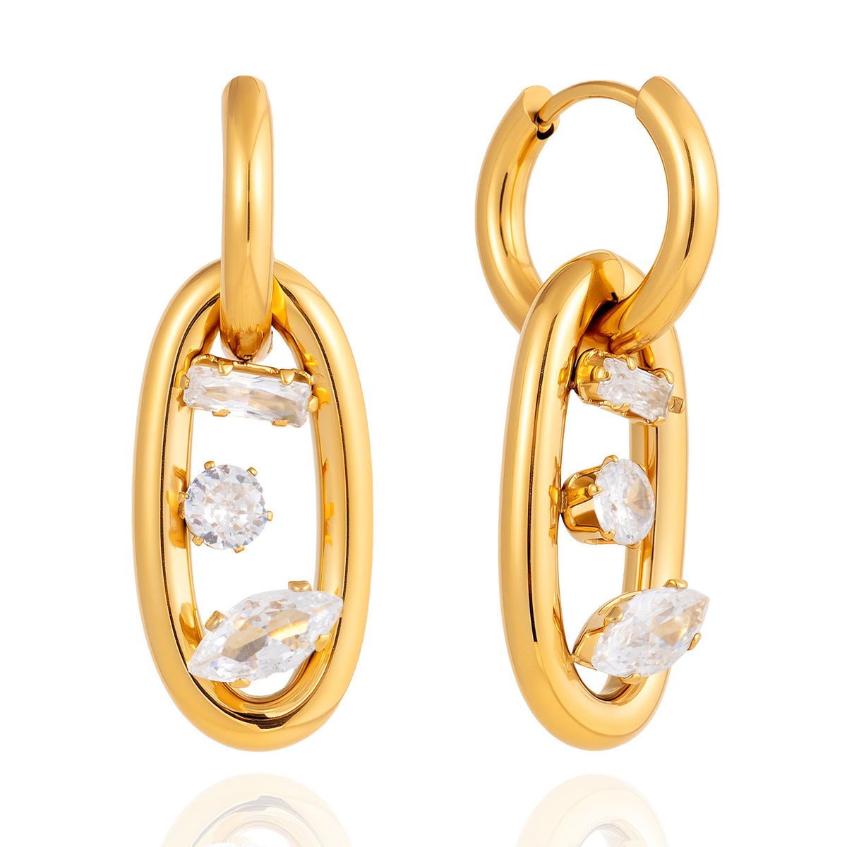 Limited Ed Detachable Diamond Hoop Earrings