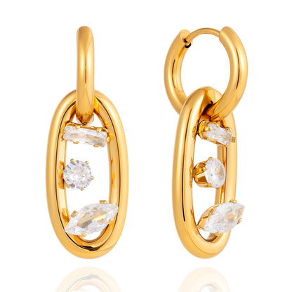 Limited Ed Detachable Diamond Hoop Earrings