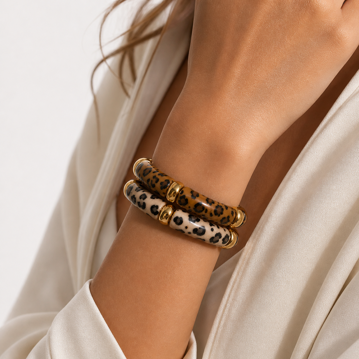 Wild Side Acrylic Bangle Set of 2