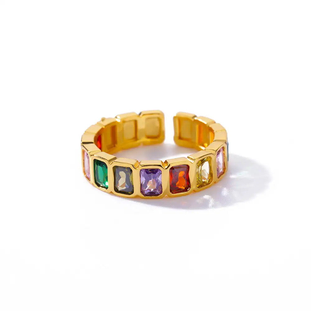 Royalty Multi Colour Stone Ring Band
