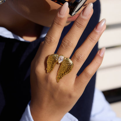 Heaven Sent Gold Wing Ring