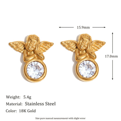 Cupid Diamond Stud Earrings