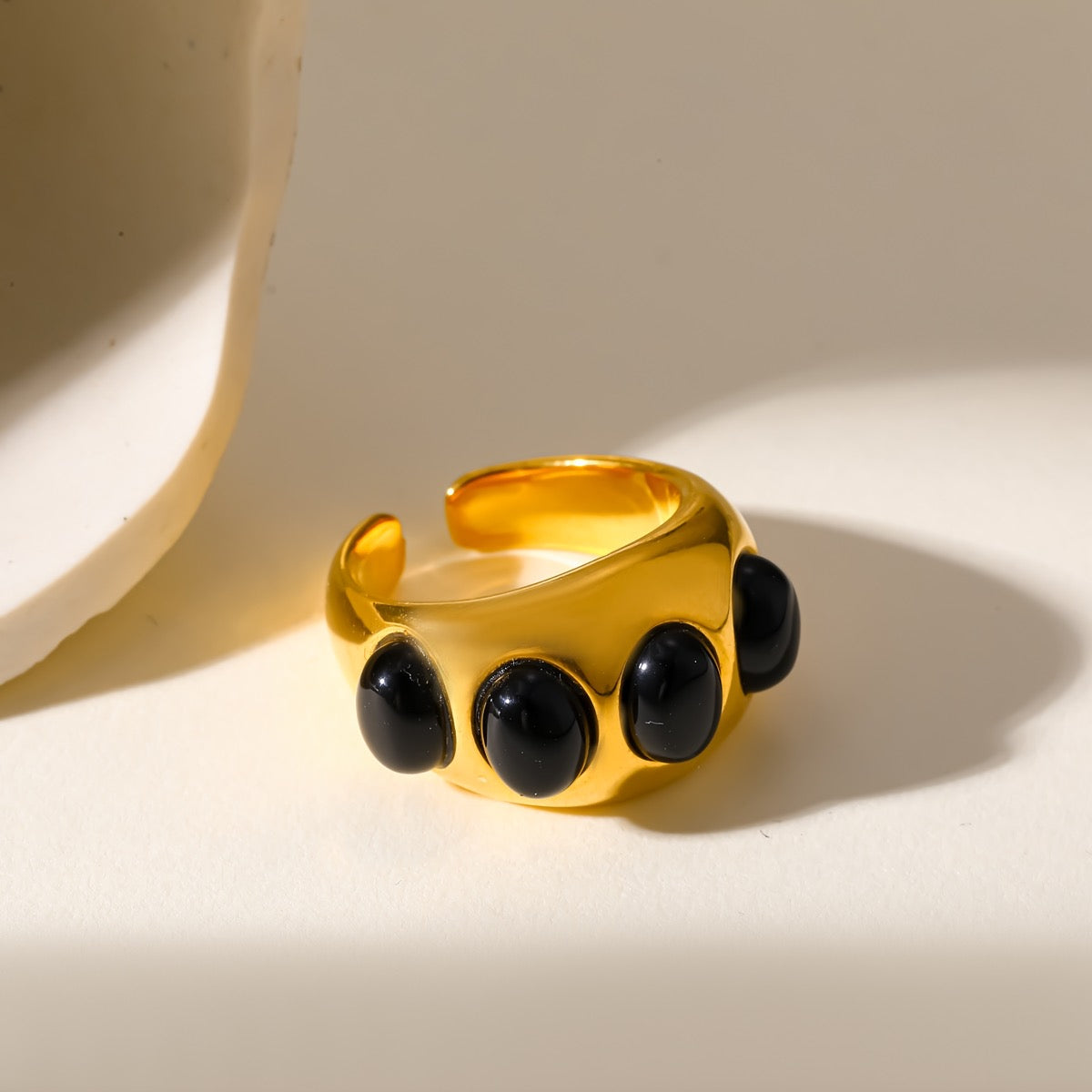 Power Play Black Stone Ring