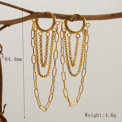 Spoiled Daughter Chain Link Hoop Earrings