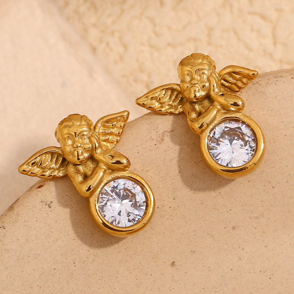 Cupid Diamond Stud Earrings