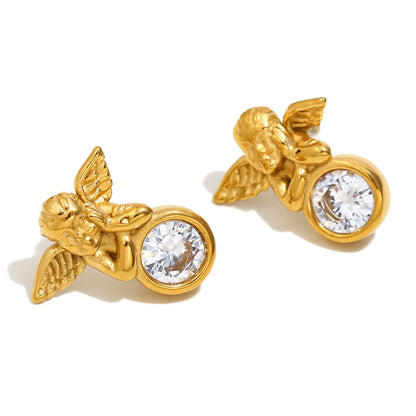 Cupid Diamond Stud Earrings