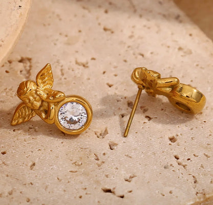 Cupid Diamond Stud Earrings