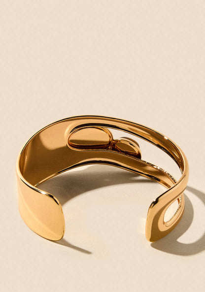 Pull It Together Tiger Eye Gold Cuff Bracelet