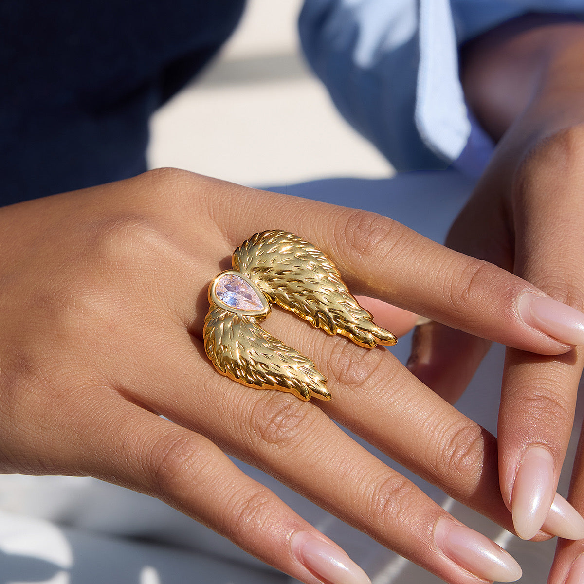 Heaven Sent Gold Wing Ring