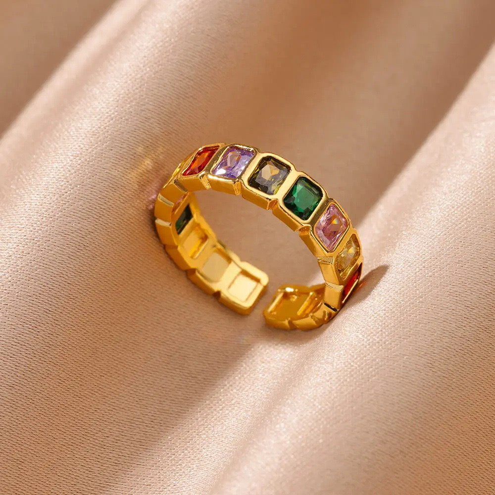 Royalty Multi Colour Stone Ring Band