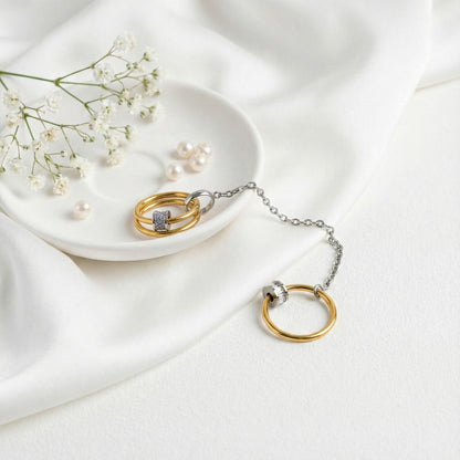 Eternal Link Stackable Two-tone Chain Ring