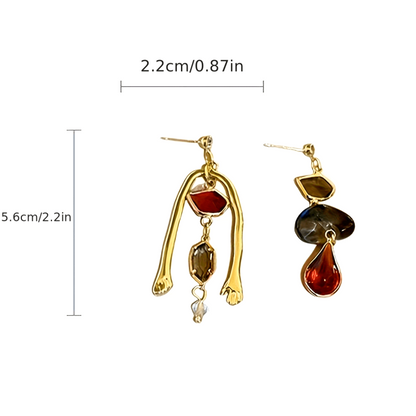 Wabi Sabi Asymmetrical Stud Earrings