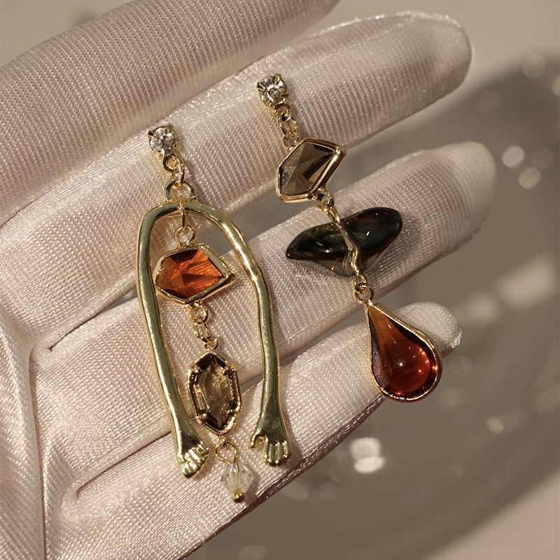 Wabi Sabi Asymmetrical Stud Earrings