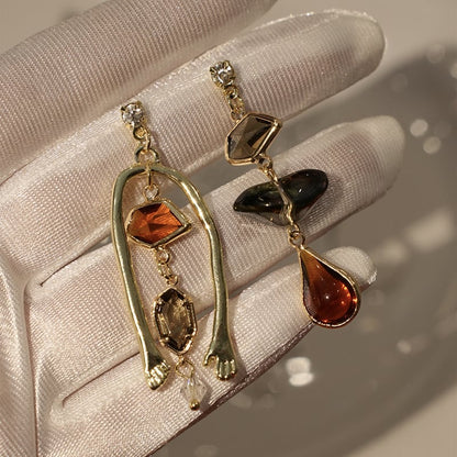 Wabi Sabi Asymmetrical Stud Earrings