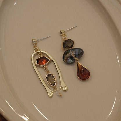 Wabi Sabi Asymmetrical Stud Earrings
