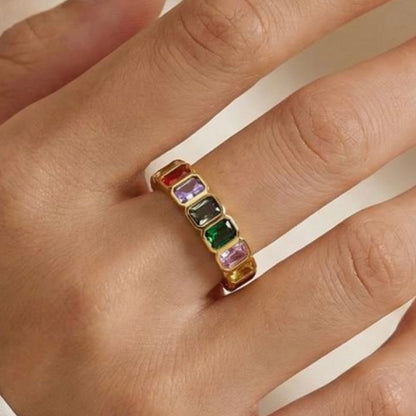 Royalty Multi Colour Stone Ring Band