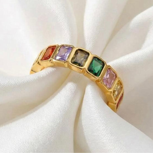 Royalty Multi Colour Stone Ring Band