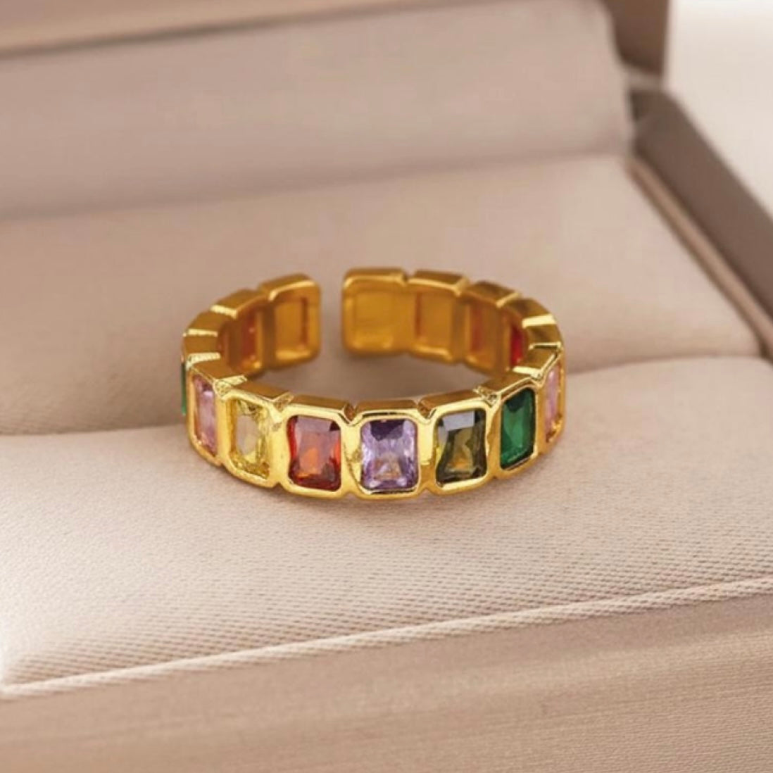 Royalty Multi Colour Stone Ring Band