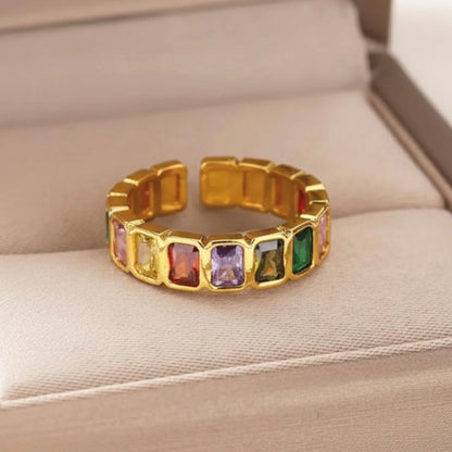 Royalty Multi Colour Stone Ring Band