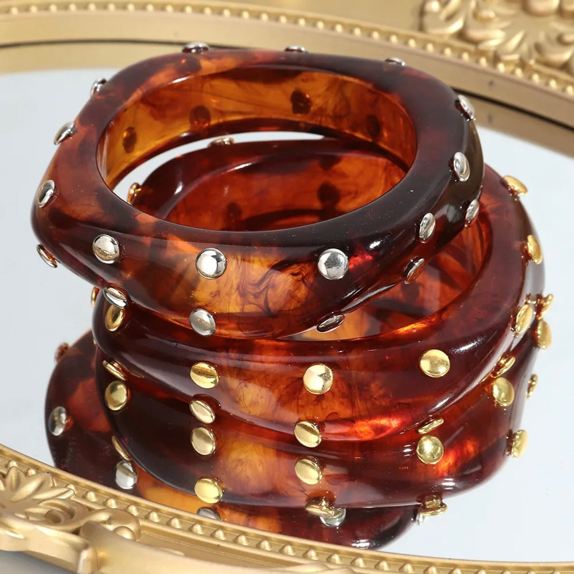 Unfiltered Resin Bangles Set